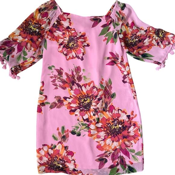 Trina Turk Luxe Silk Amaris Dress Desert Bloom Size Small - Picture 2 of 9